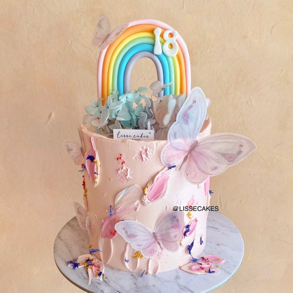 Kelly's Rainbow Butterfly Cake