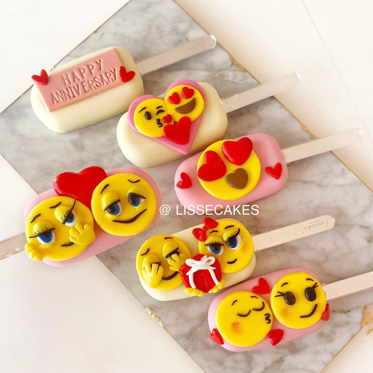 Emoji Anniversary Cakesicles