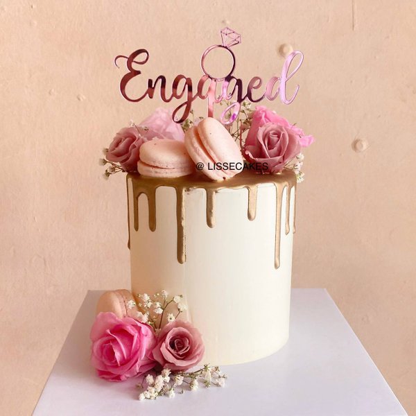 Rosey Engagement Cake