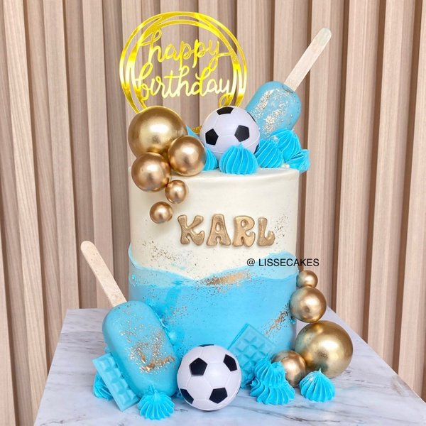 Bosh Soccer Cake in Blue