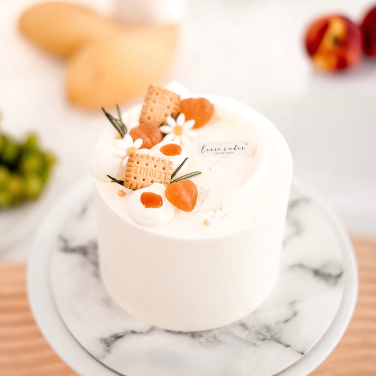 5-tier mintgreen and peach weddingcake - Decorated Cake - CakesDecor