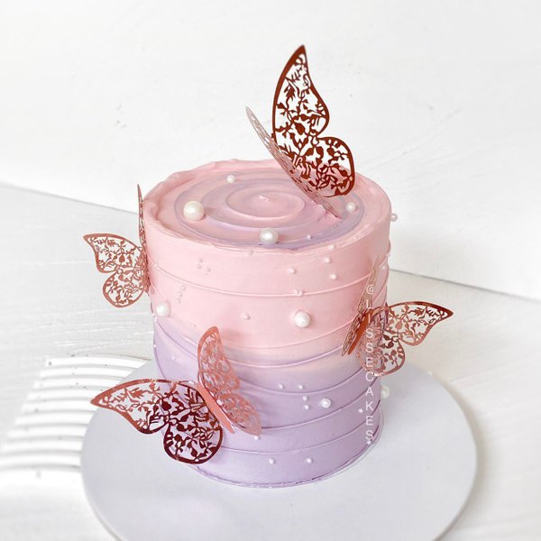 Purpi Simple Butterfly Cake