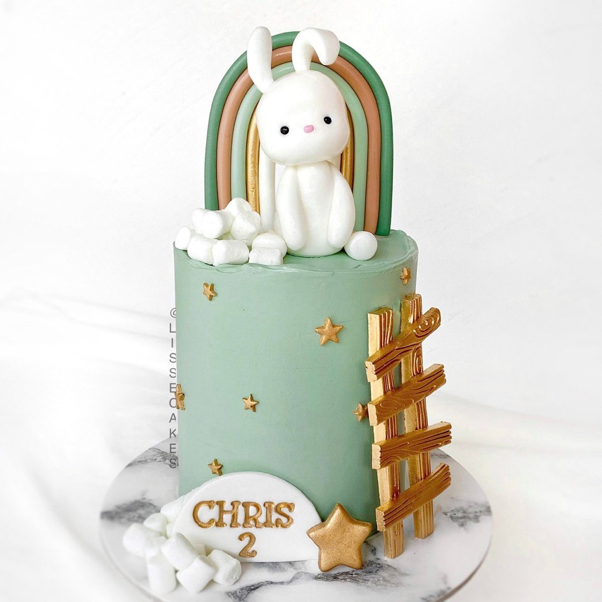 Starry Baby Bunny Cake