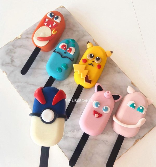 Pokemon Inspired Cakesicles 