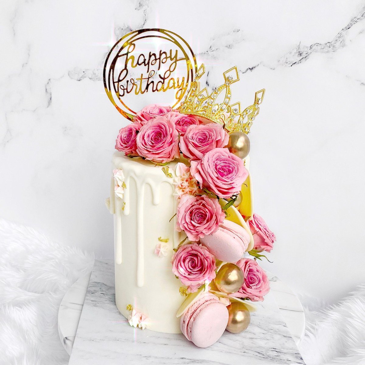Sweet Floral Crown Cake