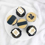 Gold x Black Mahjong Cupcakes
