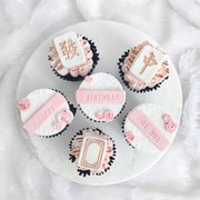 Pink Mahjong Cupcakes 